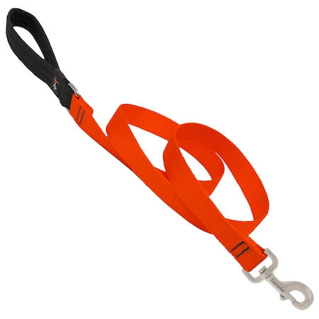 Lupine LupinePet Basic Solids Blaze Orange Blaze Orange Nylon Dog Leash 52559